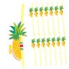 Lurrose 150 Pineapple Straws, Fruit Party Straws, Tropical Paper Straws, Flamingo Straws, Luau Party Straws, Hawaiian Straws, Wine Ties