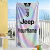 Juventus Customized Name Beach Towel Super Soft & Absorbent Perfect for Traveling Yoga Camping and Swimming
