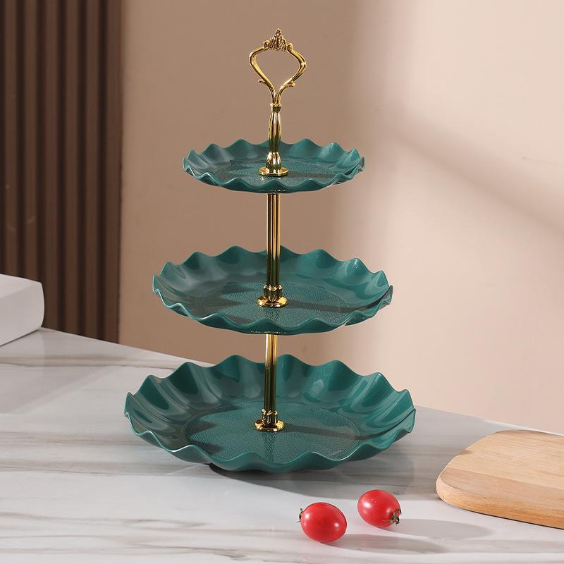 3 Tier Cupcake Stand Holder, Plastic Cup Cake Stand Towel With Tiered Serving Tray For Cupcakes, Donuts, Fruits And More