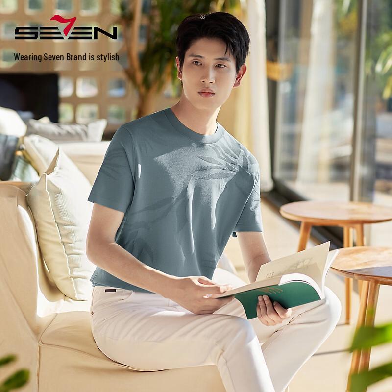 Seven Brand Men s Floral Jacquard Short Sleeve T-shirt 2XL 6990₽