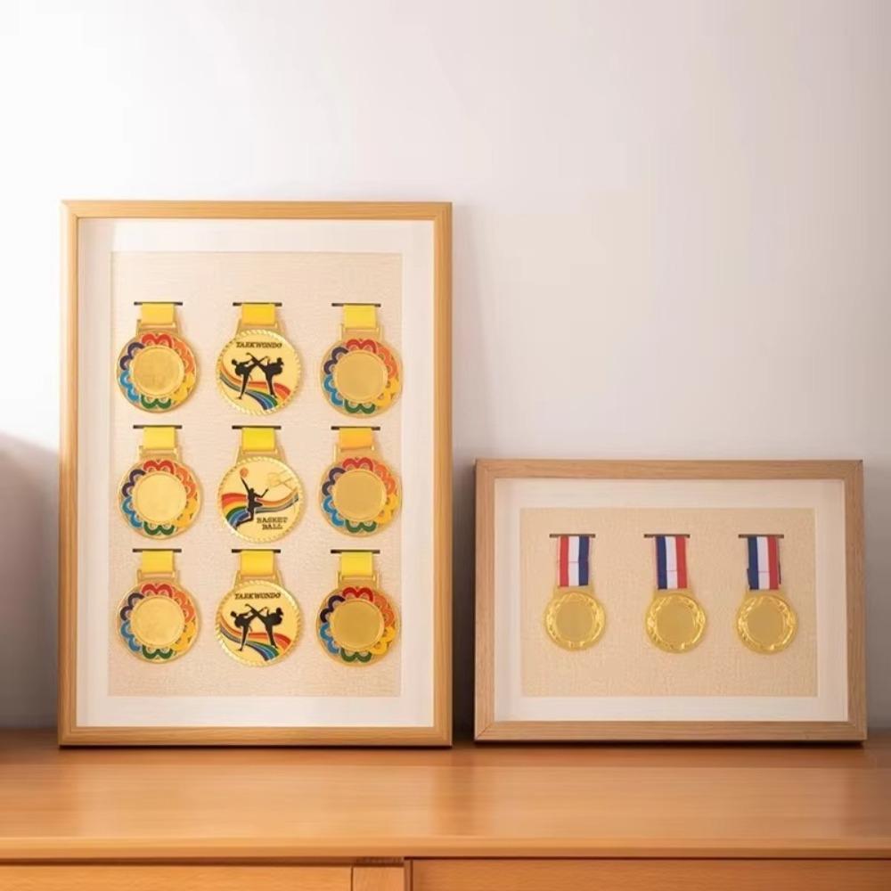 Wooden Photo Frame Dust-Proof Wear-resistant Picture Frame Honor Medal Display Display Case