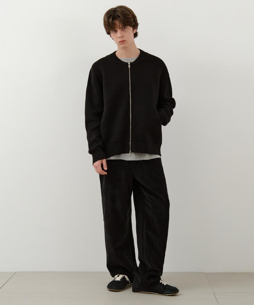 Wednesday Oasis Plain Corduroy Wide Pants_Black(W25-Pt39)