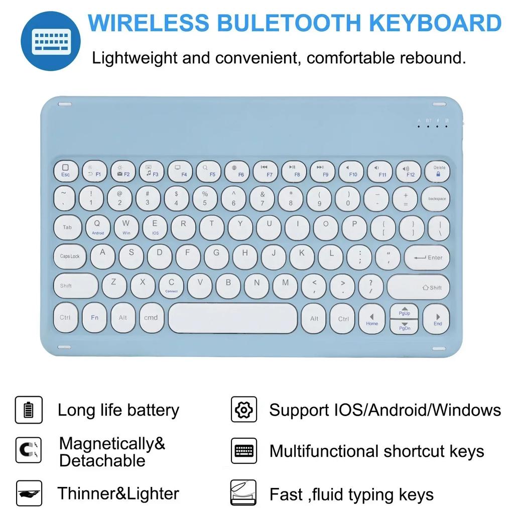 Wireless Magic Bluetooth Keyboard for IPad Air 6th Case 11 Russian Korean Hebrew Arabic Spanish Keyboard Tablet Cover Funda