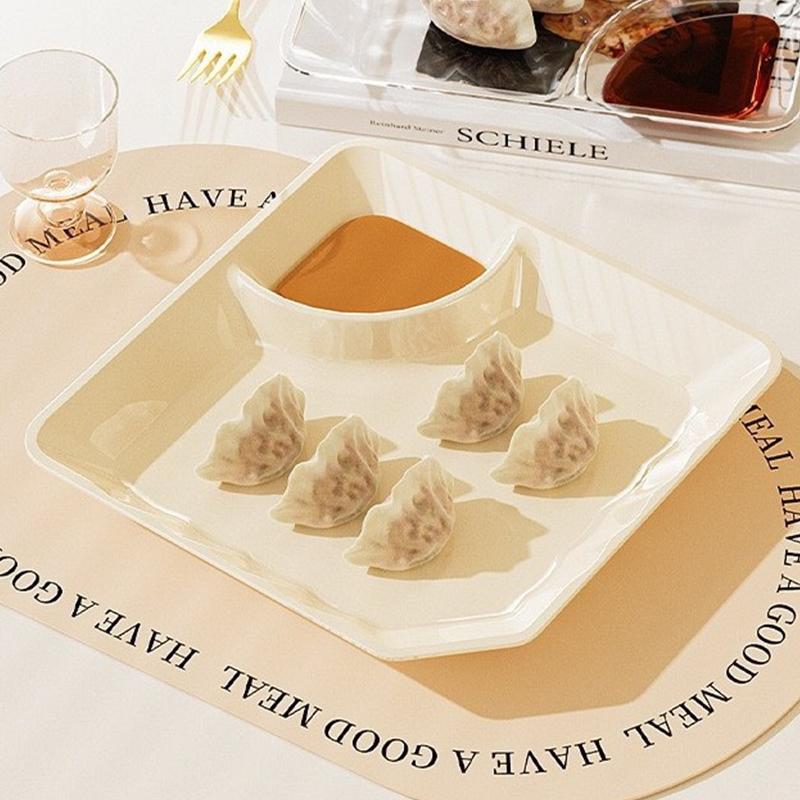Dish Transparent Dumpling Plate With Vinegar Discs Vinegar Dishes Sushi Breakfast Dried Fruit Snack Spitting Dish