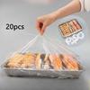 20pcs/pack Transparent Extra Large Plastic Wrap Covers Food Grade Freshness Dust Covers Thickened Elastic Covers For Restaurants Cooked Food Baking
