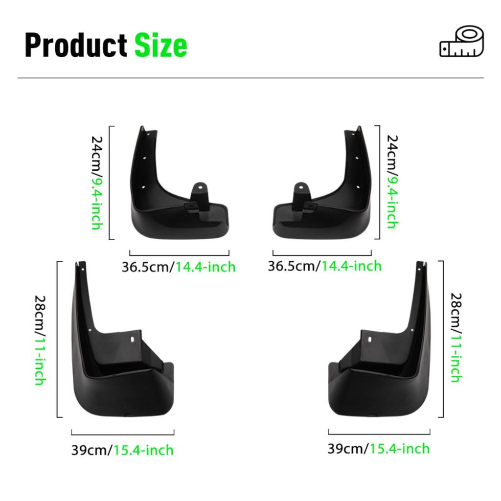 4PCS Car Mud Flaps Splash Guards Mudguards Car Mud Flaps Compatible with BMW 7 Series 2009 2010 2011 2012 2013 2014 2015
