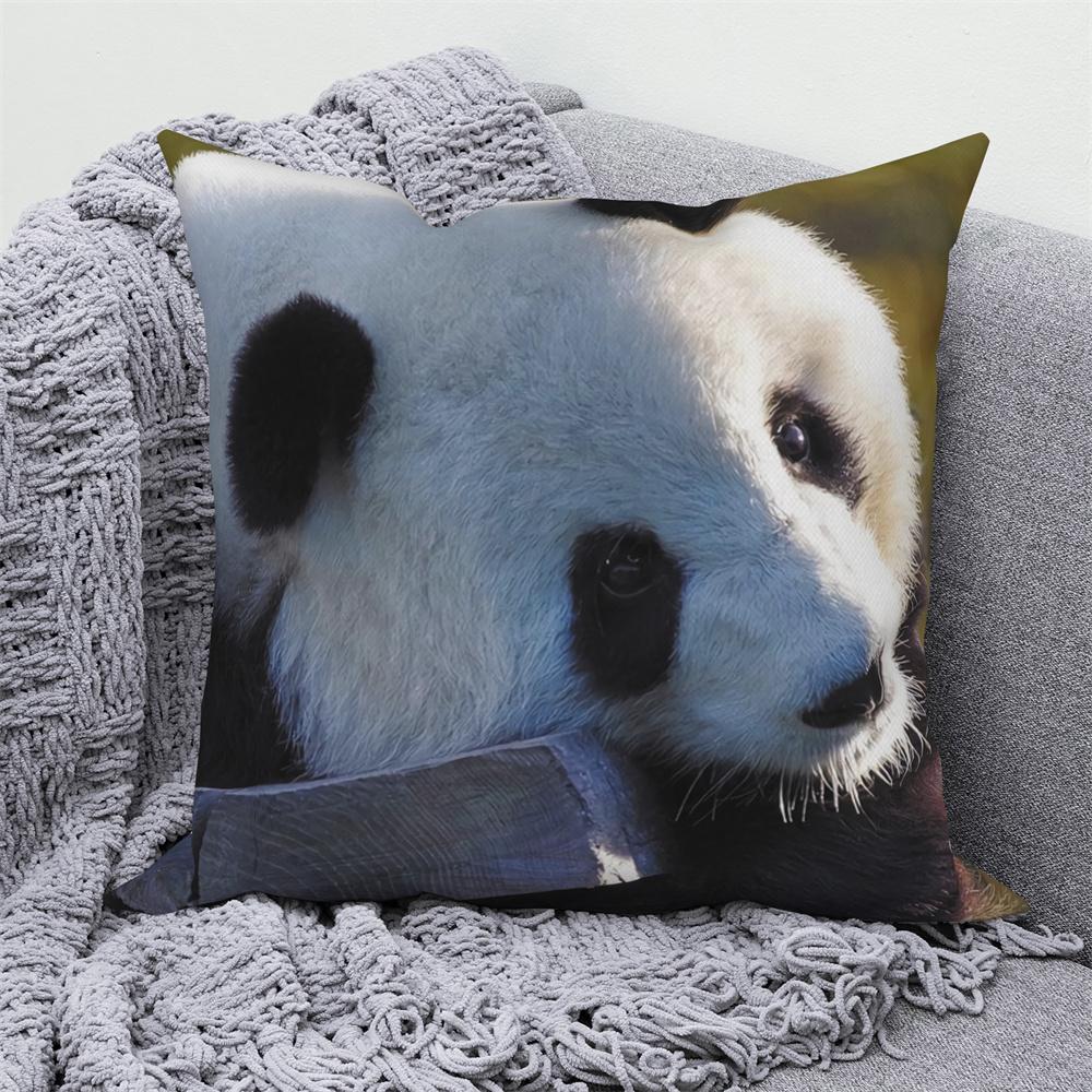 Cute Panda Print Decorative Cushion Cover Home Sofa Bed  Pillow