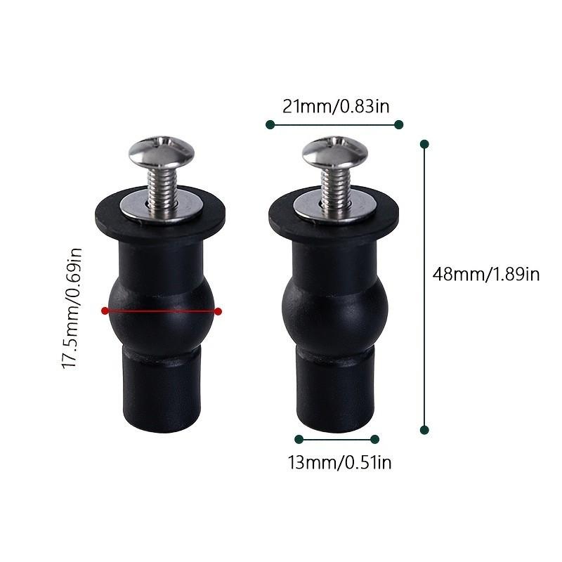 2Pcs Toilet Seat Hinge Bolts – Top Mount, Rubber Expansion Fixing, Universal Replacement Kit