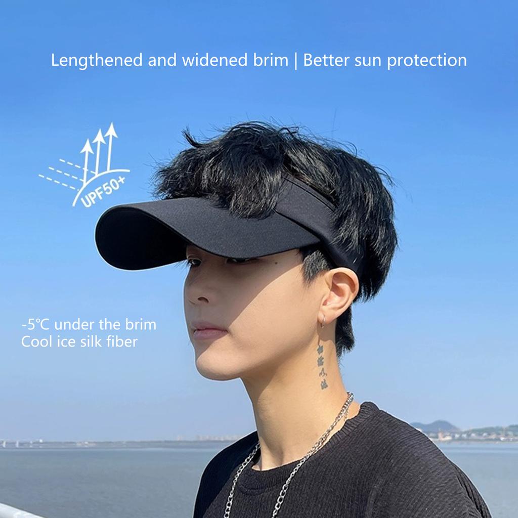 Summer Outdoor Sun Hat UPF50+ Wide Brim Open Top Cap For Spors Travel Beach Activity Headwear for Women Men Unisex