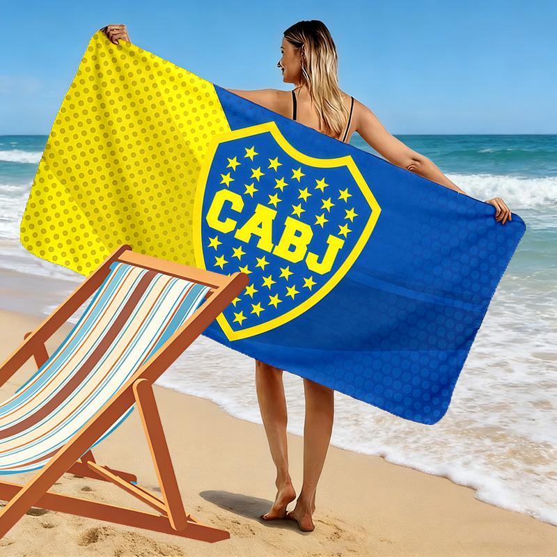 Club Atlético Boca Juniors Print Strandtuch, Großes Weiches Schnelltrocknendes Handtuch für Strand Camping Schwimmen