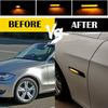 ADIIL Front Fender Side Marker Lights for BMW 1 3 5 Series E82 E90 E60 | Black F10 Style Lens Sequential Amber LED, Front Fender Turn Signal Side