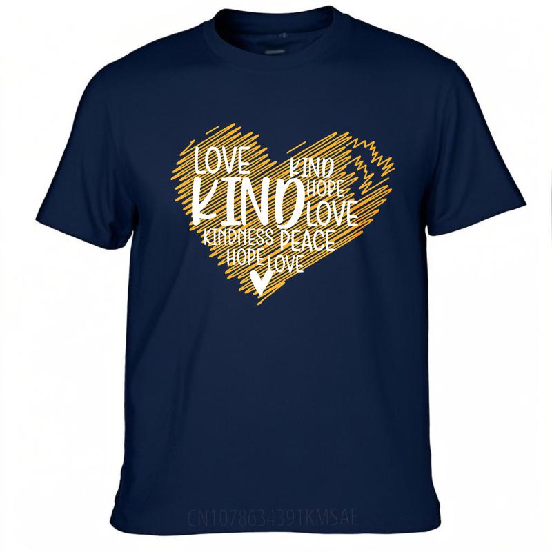Men Cotton Tshirt Unisex Summer Men T Shirt Love Kind Hope Peace Kindness Love Short Sleeve Solid Color ONeck Tee Shirt