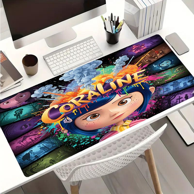 Coraline Mouse Pad - Kaymaz Kauçuk Taban, İş, Oyun, Ofis ve Ev Kullanımı İçin Pürüzsüz Yüzey, Masaüstü Mouse Pad
