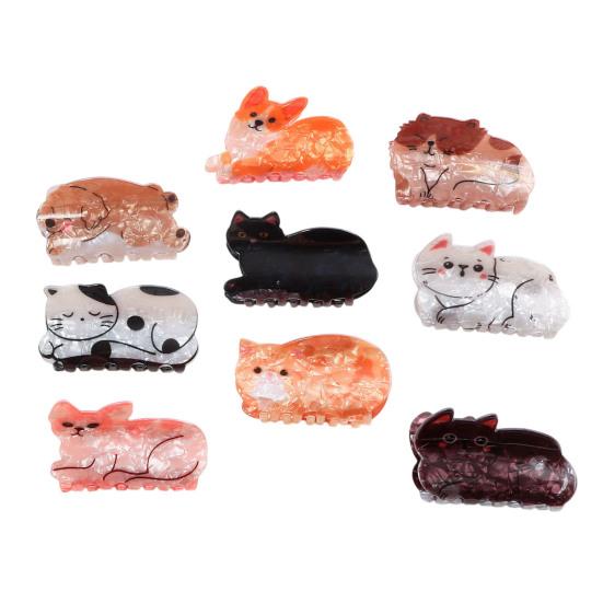 Small Claw Hair Clips for Women Girls Cute Cat Mini Jaw Clips for Thin Hair Nonslip Hair Styling Accessories