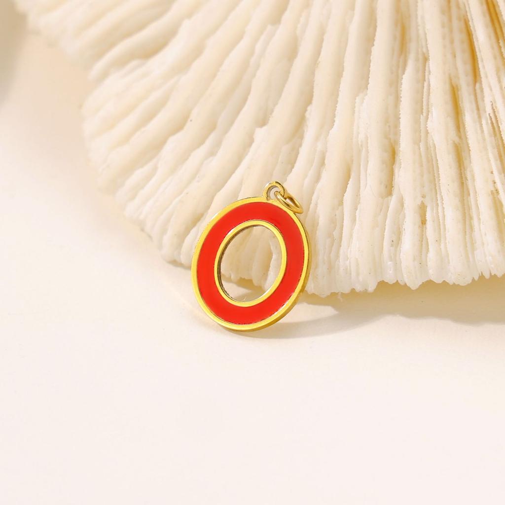 CARLIDANA Hot Sale New Style Hot Sale DIY Accessories Oil Drop Colorful Initial A -Z Letter Brand Stainless Steel Pendant Charms