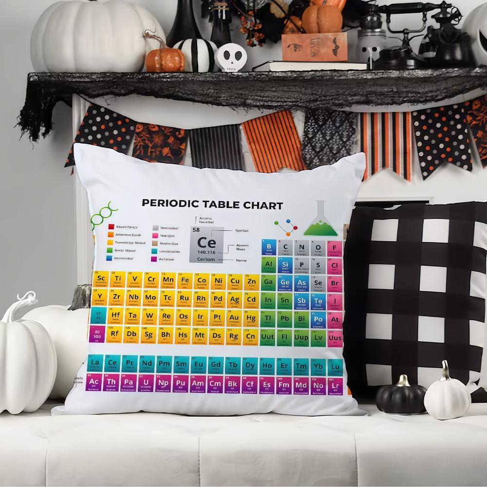 

Periodic Table of the Elements Pillow Case Office Cushions Suitable For Sofa Car Bedroom Decorative Cushion Cover 22x22Inch