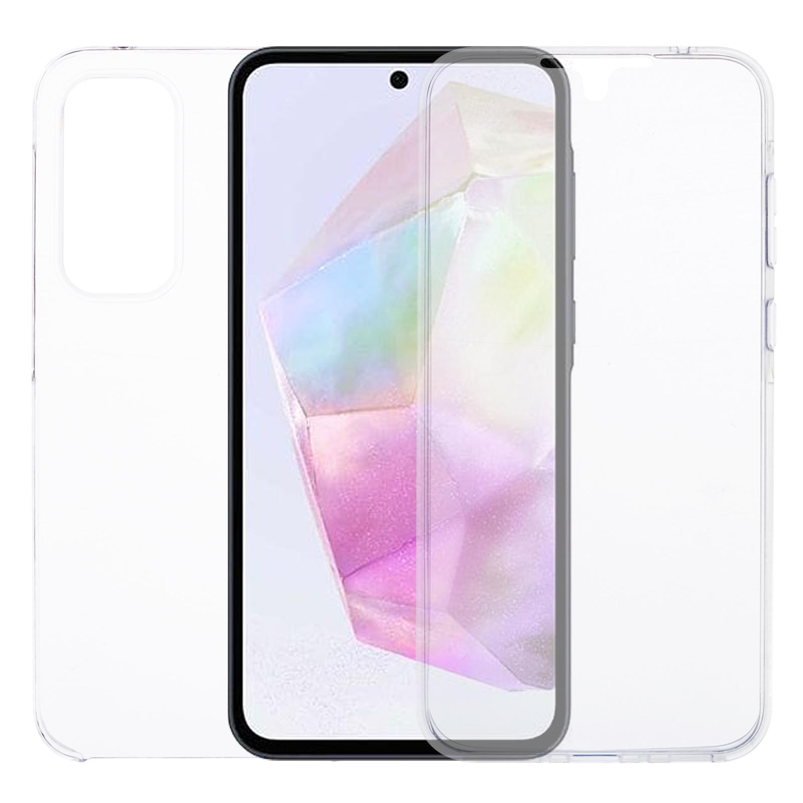 

For Samsung Galaxy A35 5G Clear Case Acrylic+TPU Full Protection Phone Cover with PET Film A