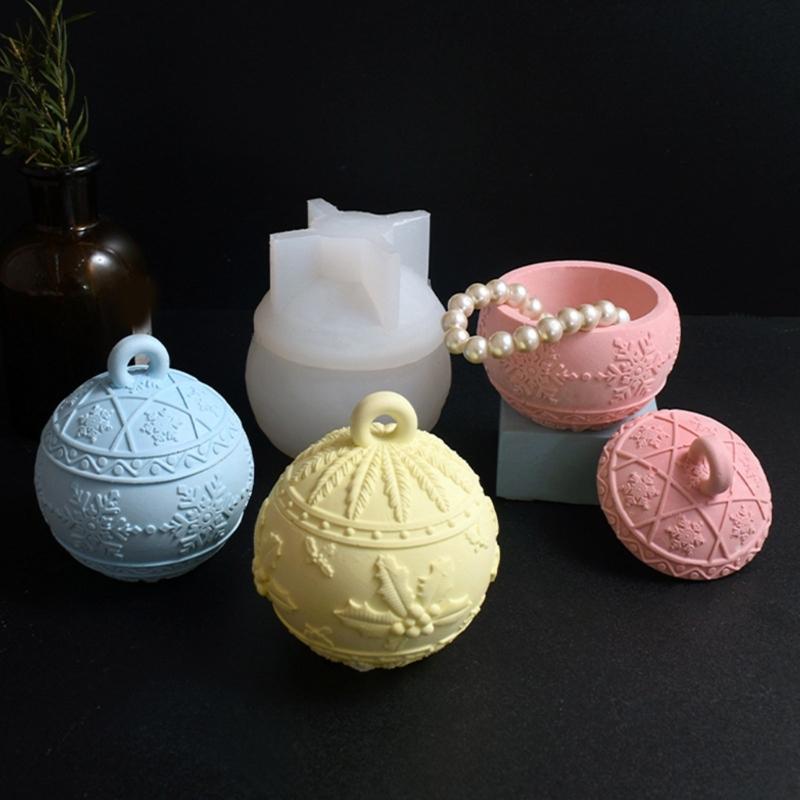 Storage Container Mould High Temperatures Resistant Silicone Mold for Round Embossed Jewelry Box Candle Cup Mould