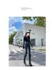 Blue-Gray Stretchy High Waist Skinny Jeans - Butt-Lifting, Tummy-Control, Leg-Lengthening, Slimming Cropped Pencil Pants for Women