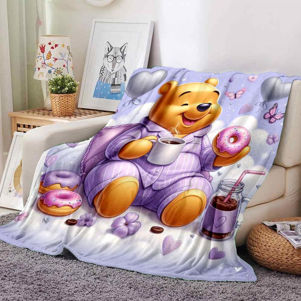 Piglet'S Sweet Dreams Flannel Blanket Super Soft Warm Cozy Blanket For Sofa Bed Office Travel Allseason Home Decor Gift