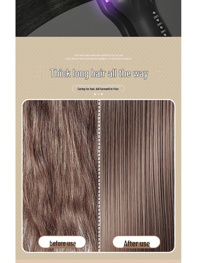 Multifunctional Hairdressing Curling Iron & Straightener - Dual-Use for Dry/Wet Hair, No Damage, Ideal for Salon, Home, Dorm.