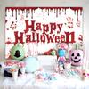 Scary Atmosphere Halloween Flag Trick Or Treat Happy Halloween Banner Multi-style   Home Decor