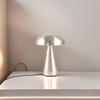 Danish LED Touch Mushroom Table Lamp - Portable, Rechargeable, Metal Night Light for Study or Bedroom.