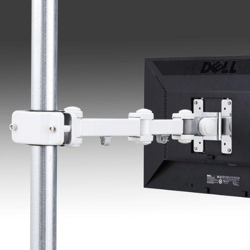 Sanwa Supply Pole-Mounted LCD Monitor Arm, 75 x 75/100 x 100mm, 2 Positions, CR-LA354