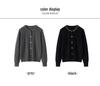 2026 Autumn/Winter Women's Beaded 100% Cashmere Round-Neck Versatile Cardigan Sweater