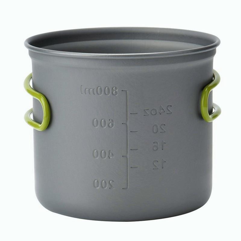 Camping Cookware Outdoor Portable Pot Aluminum Cookware Water Cup Folding Handle