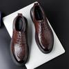 2025 summer hollow leather shoes British style men's shoes business soft sole suit leather shoes breathable and comfortable trend