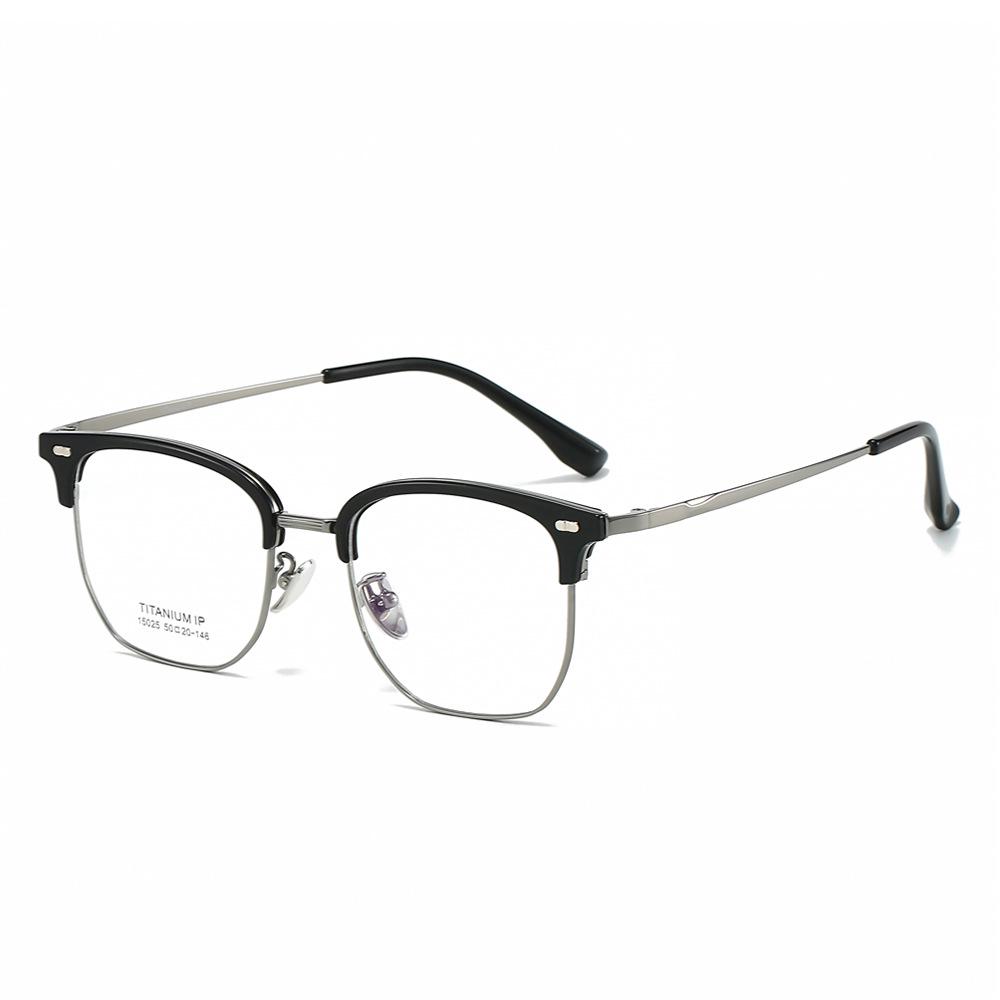 2024 Autumn Winter New CBD Business Titanium Frame Glasses with Anti-Blue Light and Myopia Protection, Model 15025