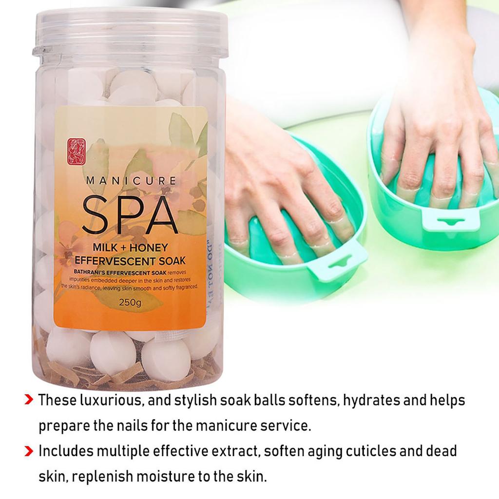 Nail Manicure SPA Effervescent Soak Ball Remove Dead Skin Cuticles Moisturizing Tender Skin 02#
