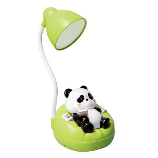 Panda Night Light LED Desk Nightstand Reading Lamp with Drawer Dimmable Rechargeable Panda Table Lamp for Kids' Room Bedroom