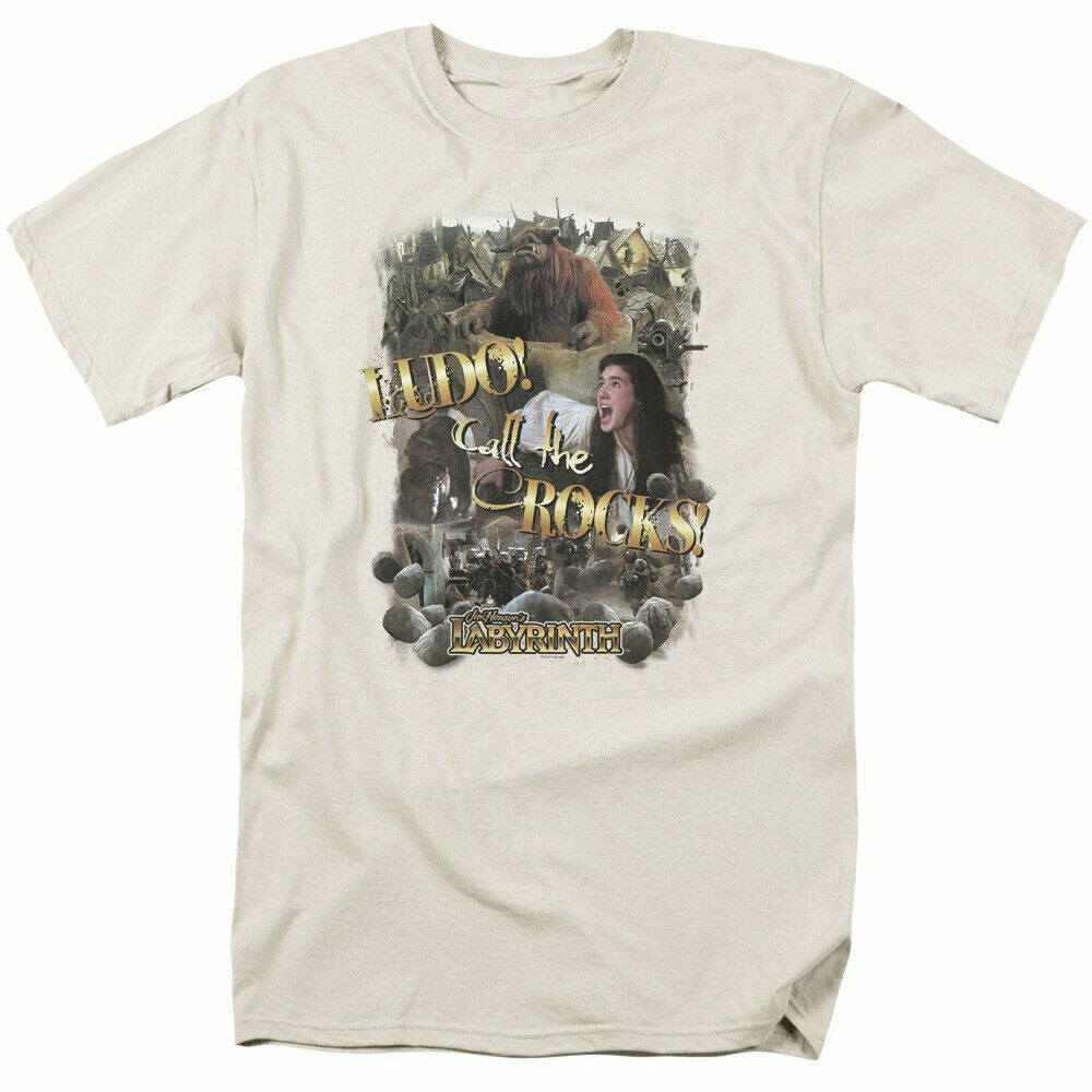 Labyrinth Call The Rocks T Shirt Mens Licensed Classic Movie Tee Sarah Cream M