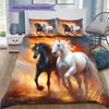 1PC Horse Bedding Quilt Set Quilt Cover Pillowcase Home Decoration Birthday Gift (1 * Duvet Cover + 15 * Pillowcase, Without Core)