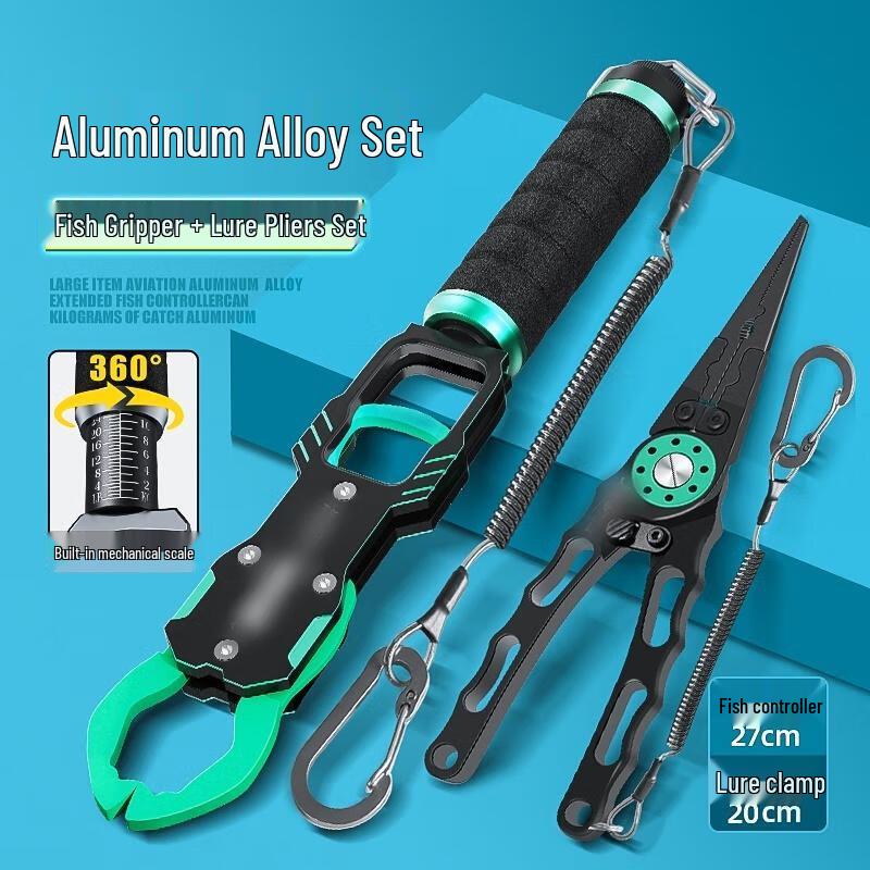 HANDUNYOU Fish Gripper with Scale & Lure Pliers Set