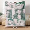 Ariana Grande Poses Blanket Soft Throw Blanket For Home Bedroom Bed Sofa Travel Office Solid Christmas Blanket