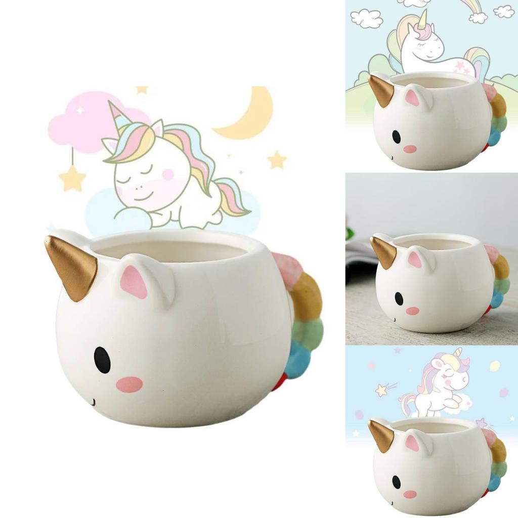 High-temperature Resistant Cartoon Unicorn Ceramic Mug Perfect For Milk And Coffee