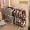 Transparent Belt Storage Box with Removable Partition Large Capacity Socks Organizer Detachable Household Belt Holder