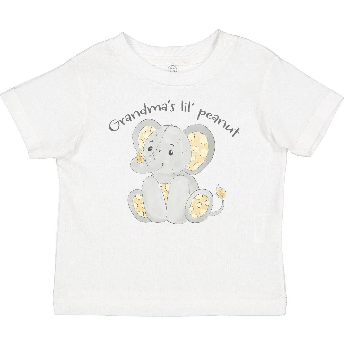 Inktastic Grandma s Lil  Peanut Polka Dot Elephant Baby T-Shirt Grandmother New 130