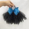 2pcs/ Luxury Kids Hair Buns Kids Afro Puff Soft Like Natural Human Hair Hand Feel Marley Kinky Bulk for Hair Girl with Elastic