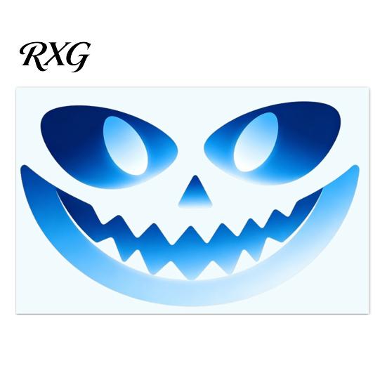 Halloween Ghost Face Decorations Glow In The Dark Sticker, Self-adhesive Shape Decals, Waterproof Luminous Wall Decals PVC Stickers, for Walls Toilets