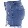 Four Color Ripped High Waist Women's Denim Shorts