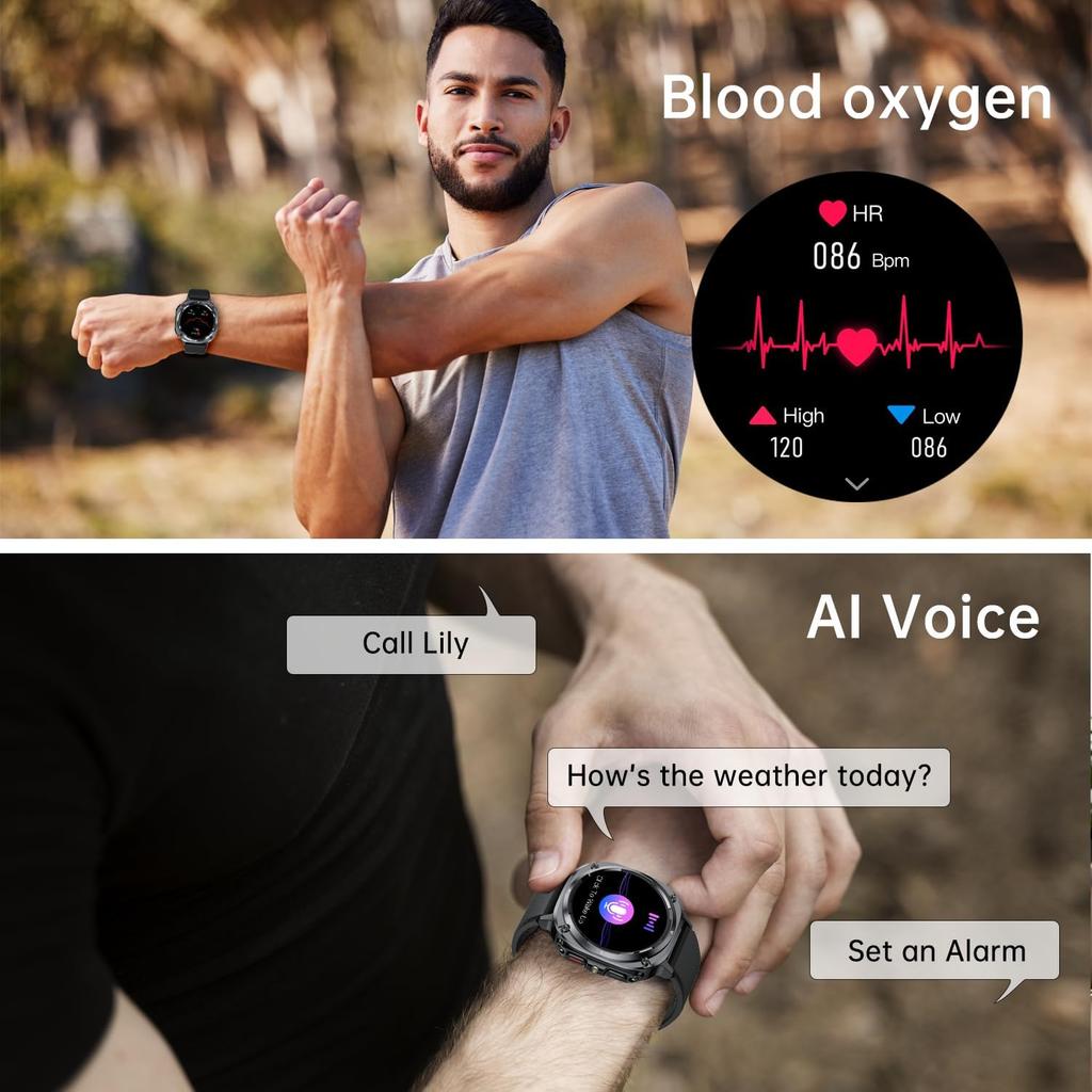 Chytré hodinky pro muže Fitness tracker: Bluetooth Make Answer Call Digitální pánské hodinky Vodotěsné Chytré hodinky pro běh pro telefony Android iPhone Samsung