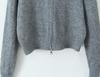 French-Style Faux Fur Collar Zipper Cardigan - Women's Autumn/Winter Sweater