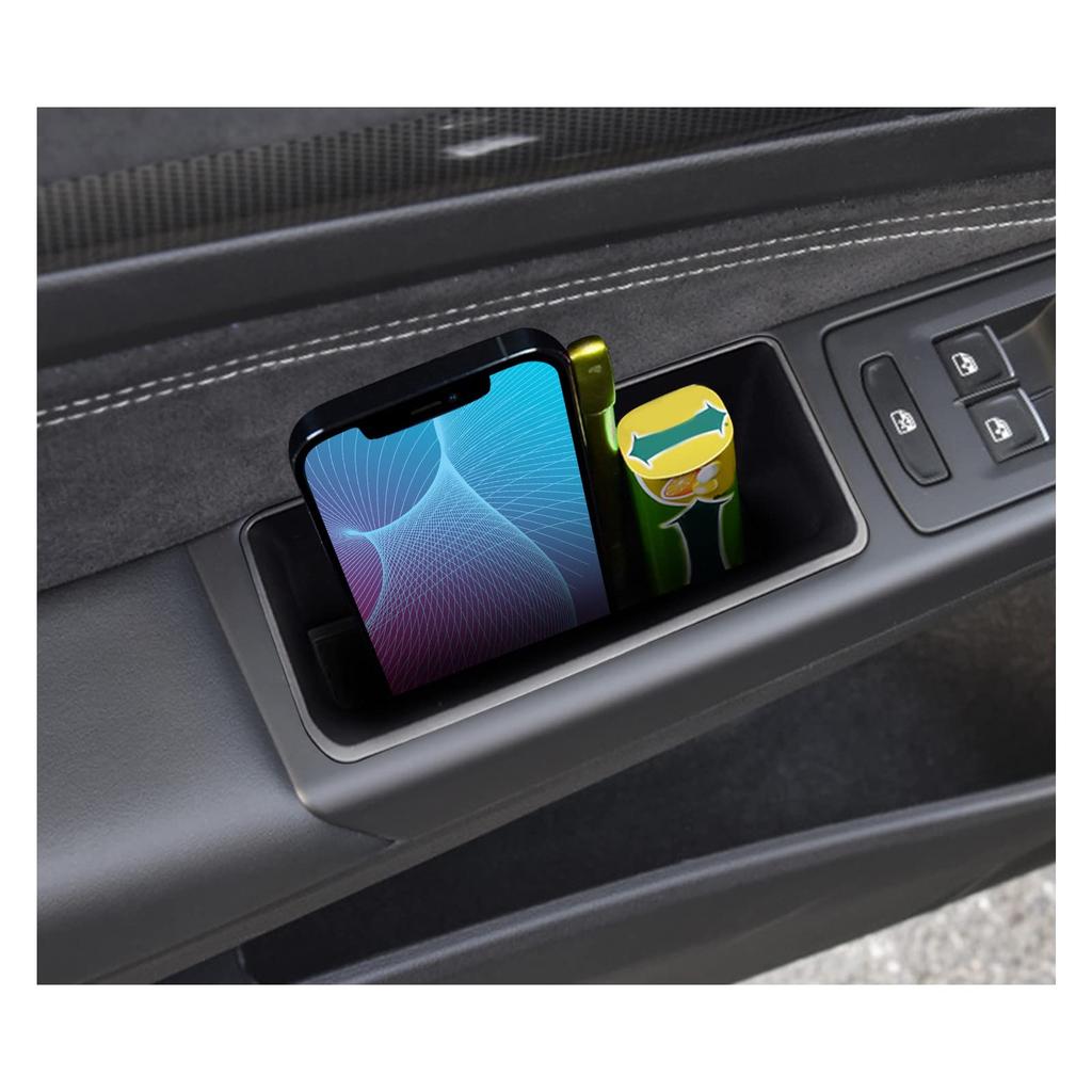 Coleya Volkswagen Golf Door Storage Door Pocket with Rubber ABS Small Item Car Custom Parts 8/8.5 Box, Mat, Material, Non-Slip, Storage, Accessories,