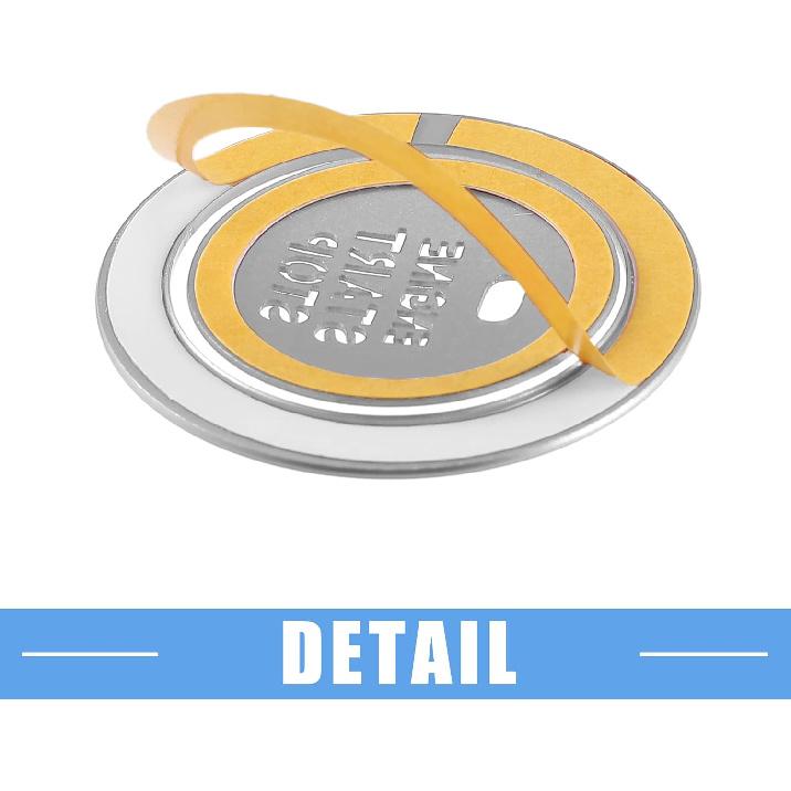 Engine Start Stop Ignition Button Overlay Cover Decal Interior Trim Sticker for Hyundai Sonata 2011-2014 Aluminum Alloy Silver Tone