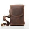 Cowhide Crossbody Bag, Leather Phone Waist Bag, Belt Bag, Portable and Lightweight Top Layer Cowhide Flip Bag