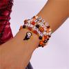 Stackable Halloween Bracelets - Pumpkin Spider   Bead Bracelets for Women's Party Jewelry
